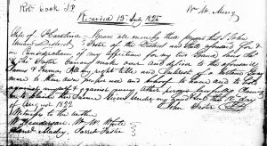 1822 deed of a certain gray mare to his Grand sons - John Foster